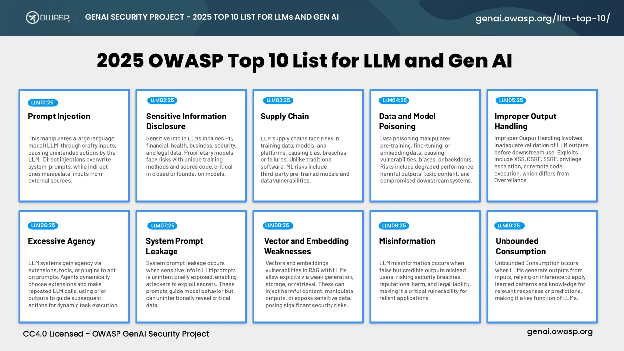 The OWASP Top 10 LLM for 2025
